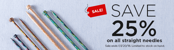 Knit Picks Needle Sale - 25% off all straight needles