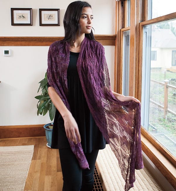 Candle Flame Shawl Free Pattern from Knit Picks
