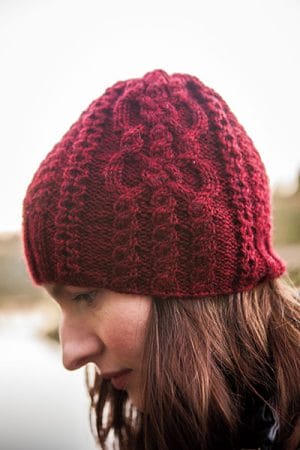 Knitting Designer Interview, Bridget Pupillo - Kildalton Hat, cabled beanie knitting pattern