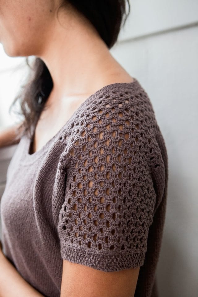 knit Picks Lacy Shoulders tee