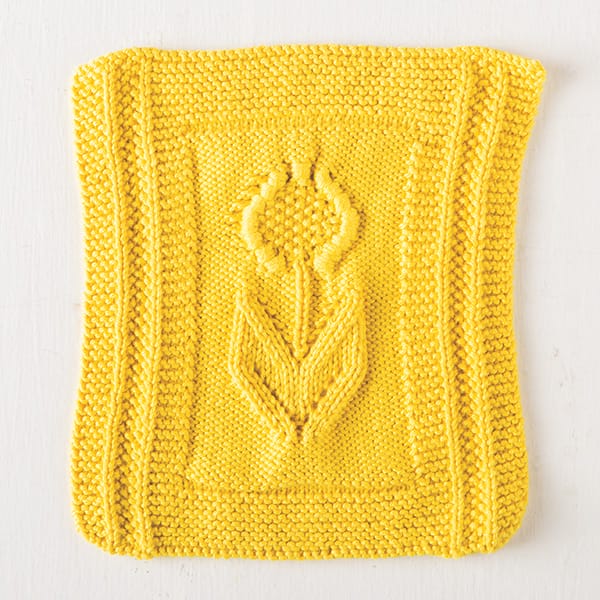 Free Sunflower Dishcloth Pattern from Knit Picks