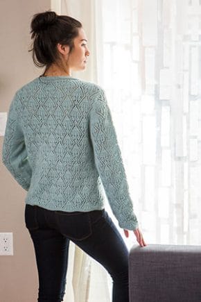 Ornamental Parasols - cashmere formal lace cardigan knitting pattern
