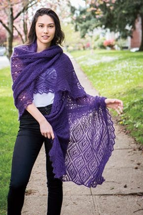 Lyrata Stole - Knit Picks mohair big lace wrap knitting pattern