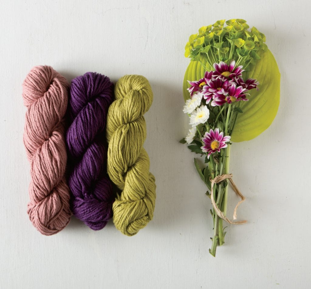 Knit Picks Billow yarns + flowers