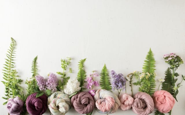 Knit picks floral yarn spill