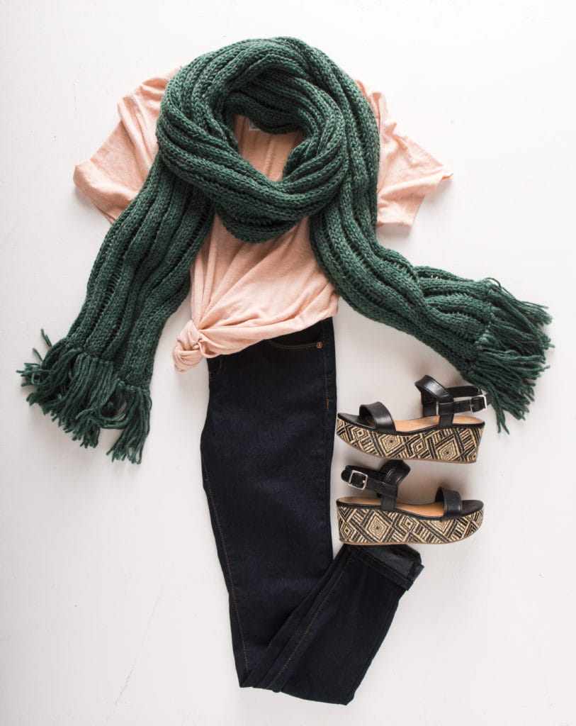 knit Picks style shot featuring the Idyllwild Scarf