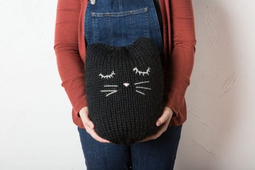 knit Picks staff project kitty pouf