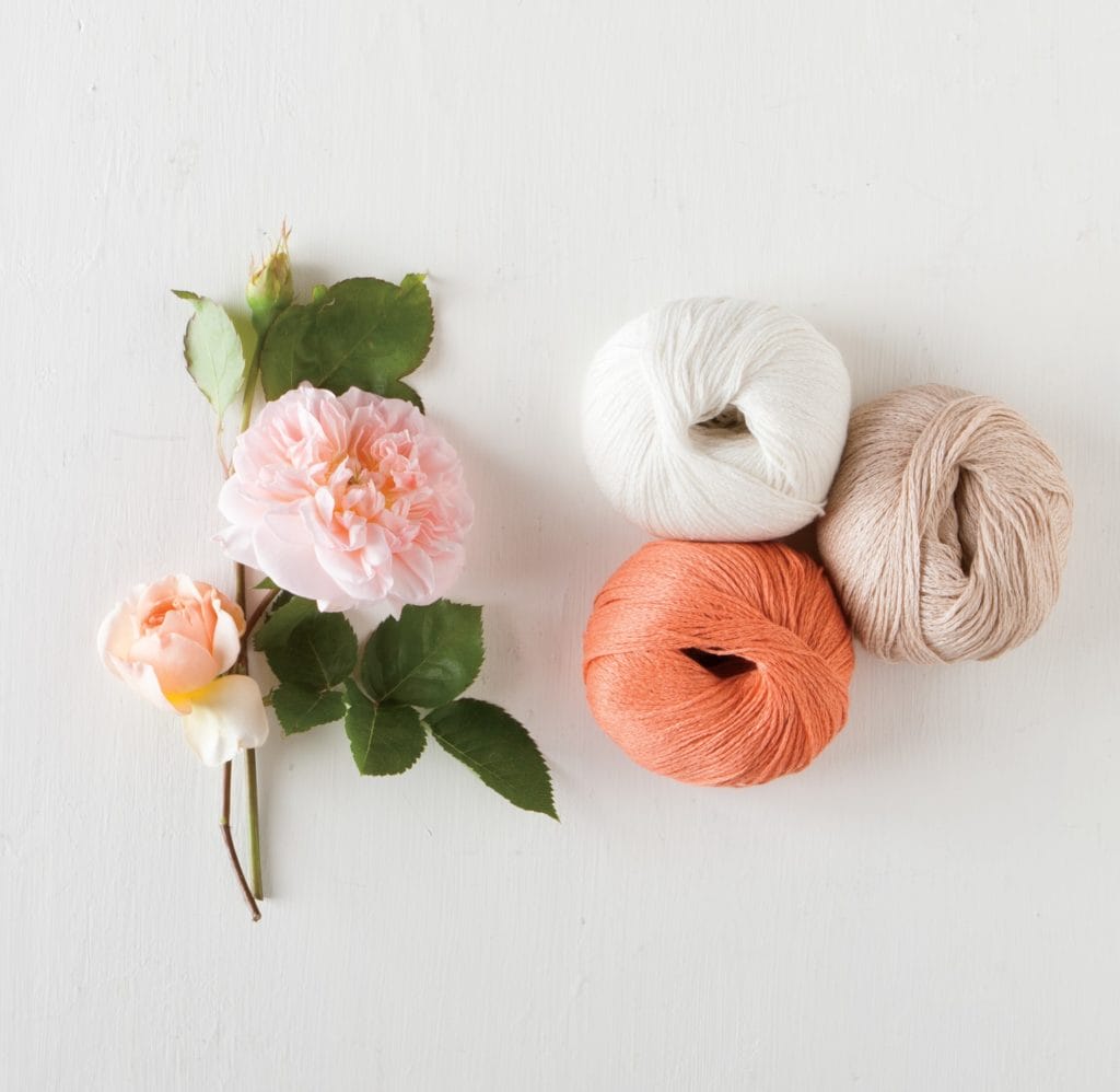 Knit Picks Lindy Chain yarn + Roses
