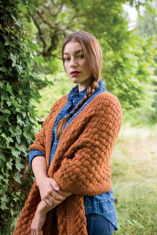 Knit Picks Weft Wrap knit in Wool of the Andes Superwash Bulky