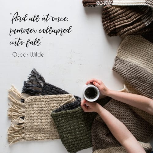 Knit Picks Oscar Wilde fall quote