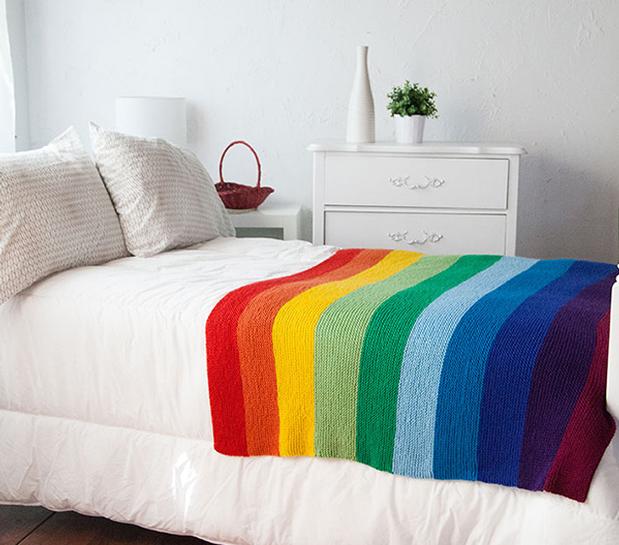 knit picks Mighty Rainbow Blanket