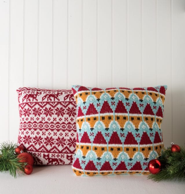 Knit Picks Fair Isle & Festive Fox Pillows