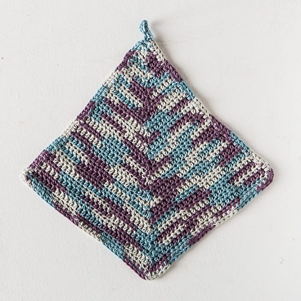 Free Crochet Mitered Square Dishcloth from Knit Picks