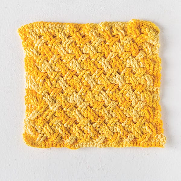 Free Crochet Celtic Weave Dishcloth Pattern from Knit Picks