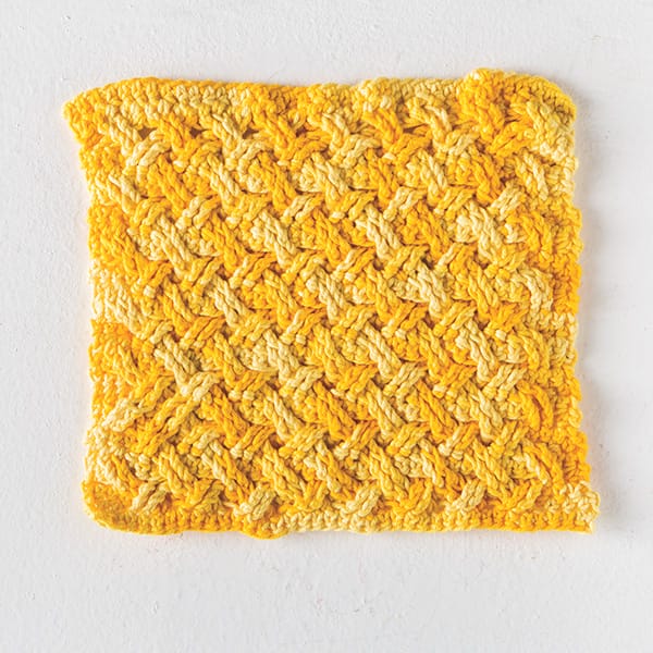 Free Crochet Celtic Weave Dishcloth Pattern from Knit Picks