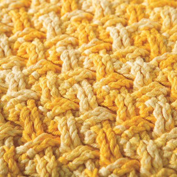 Free Crochet Celtic Weave Dishcloth Pattern from Knit Picks