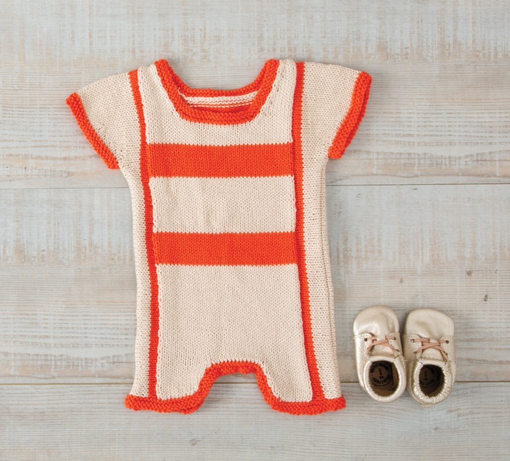 Knit Picks Romper knit in Shine Sport yarn.