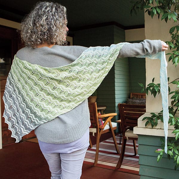 Blurred Waves by Claire Slade from knitpicks.com, a beautiful shawl with colorful stripes