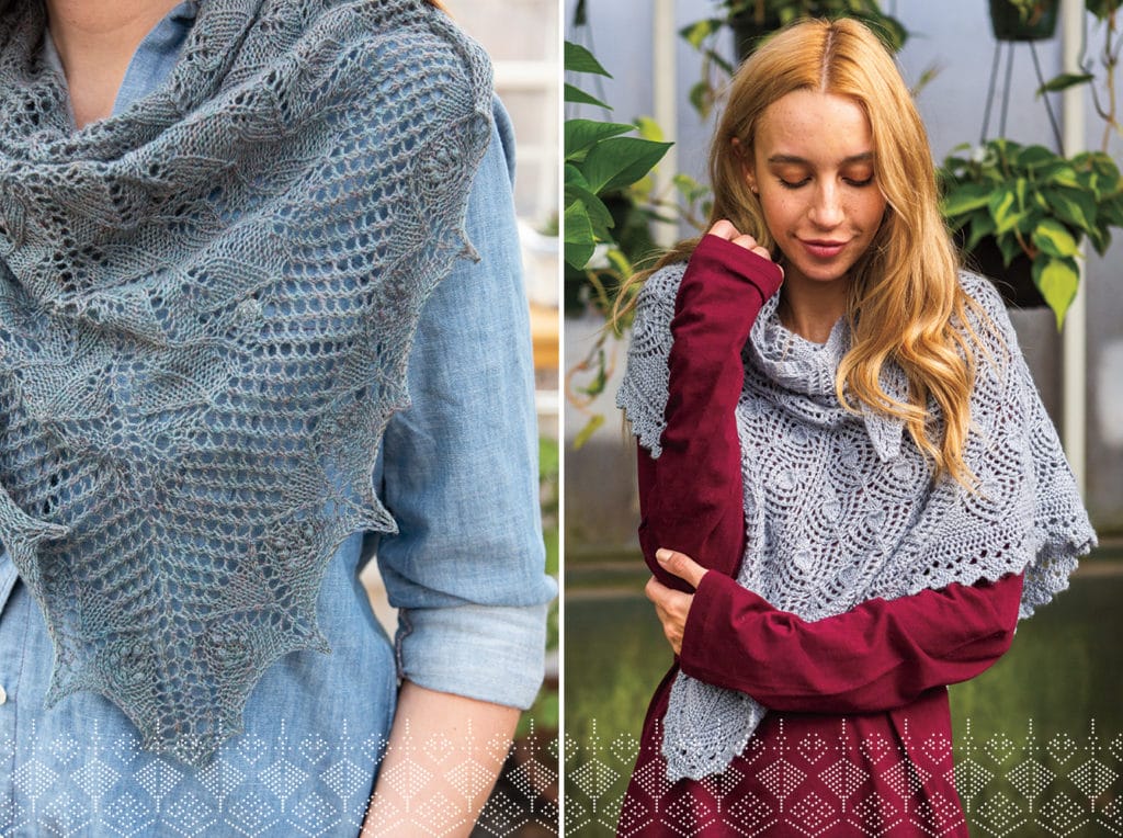 Jardin Des Fleurs and English Ivy shawls