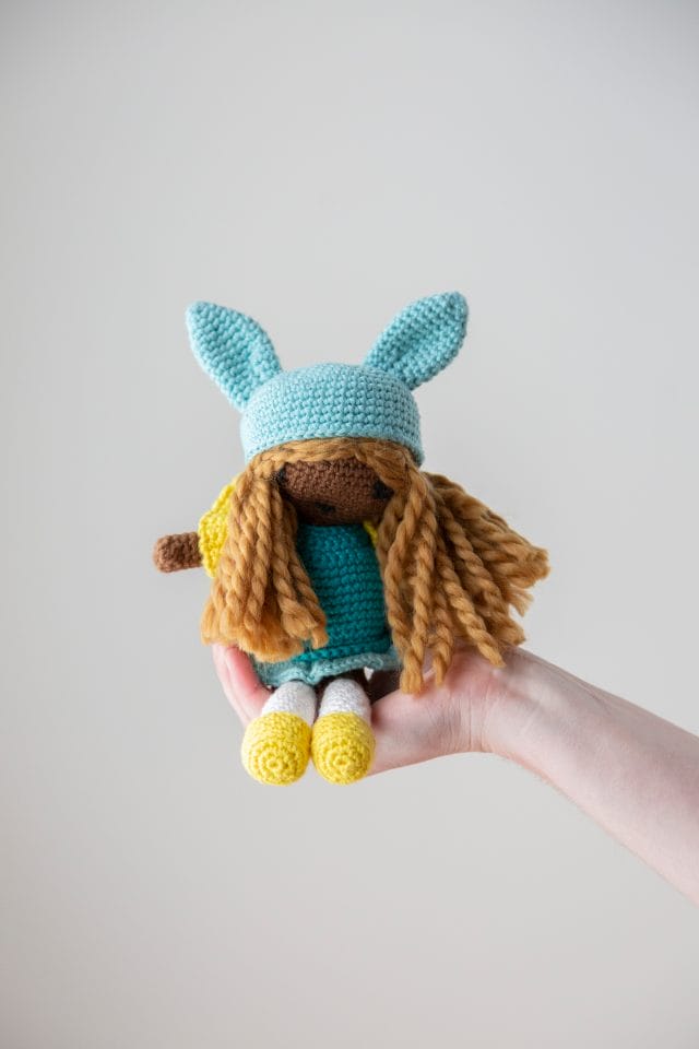 Knit Picks staff project, crocheted in Biggo and Shine Yarns.