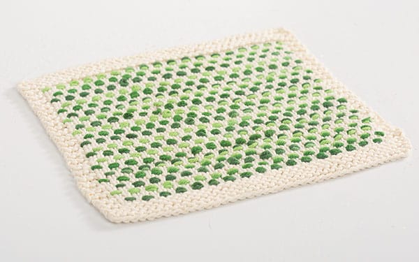 Woven Polka Dots Dishcloth by Emily Ringelman - free pattern from Knit Picks
