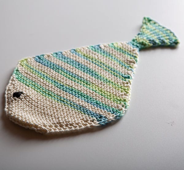 Something Fish Dishcloth by Stana Sortor - free pattern from Knit Picks