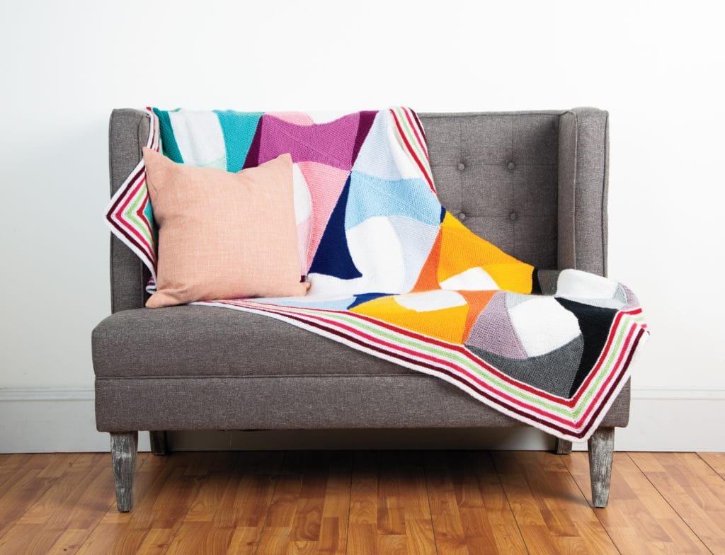 Free pattern—The Magic Robbon Blanket is a free pattern from Knit Picks knit with a Brava Mini Pack.