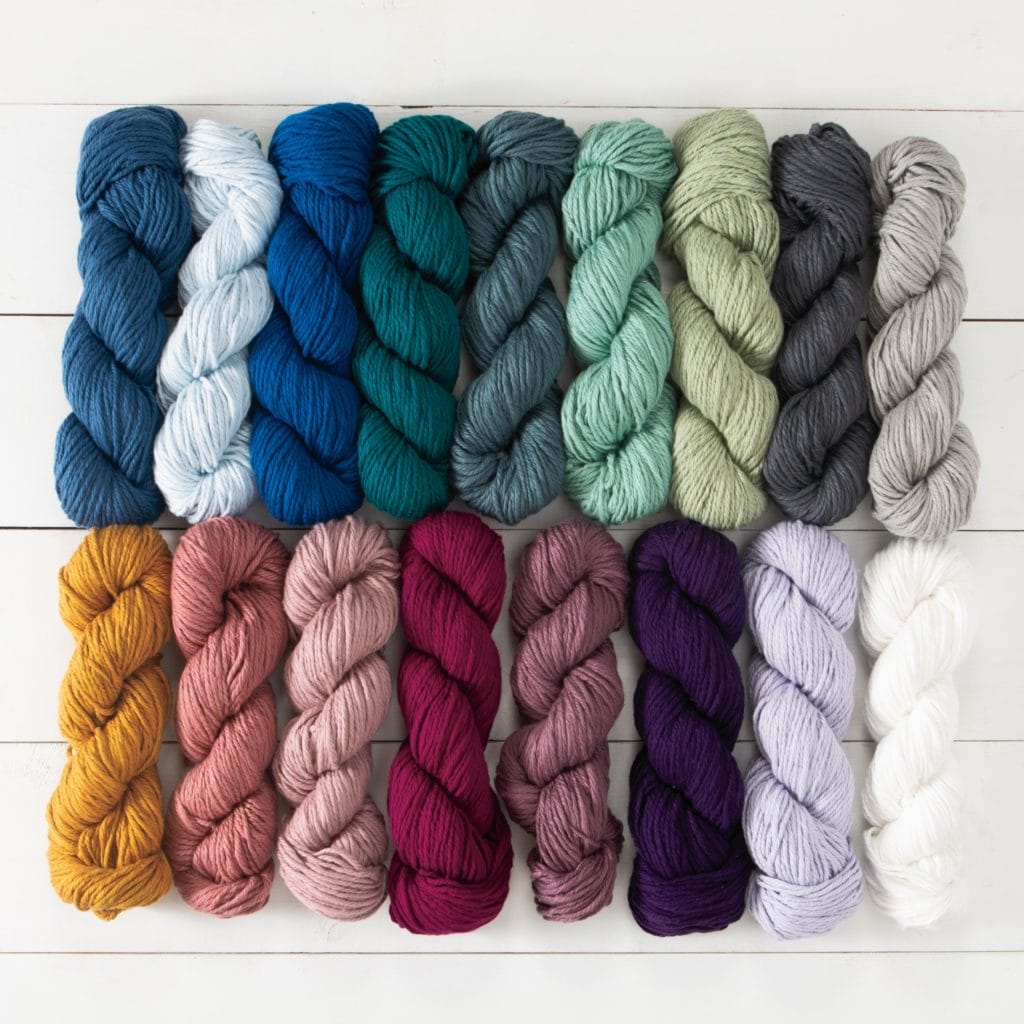 Knit Picks' 100% Pima Cotton Billow yarns.