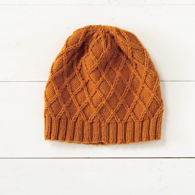 Knit Picks Payne Hat knit in Twill yarn.