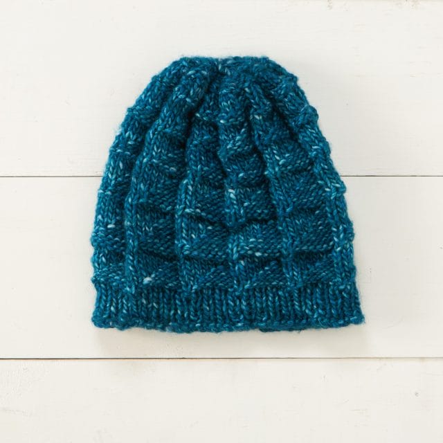 Melodeon Hat knit in Muse Tonal yarn - Staff Project.