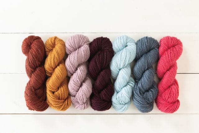 7 new colors of Knit Picks' Biggo yarns.