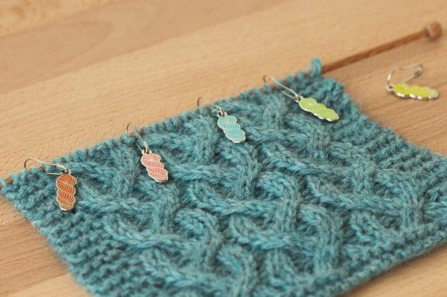 Knit Picks exclusive enamel stitch markers.