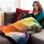 colorful knit afghan