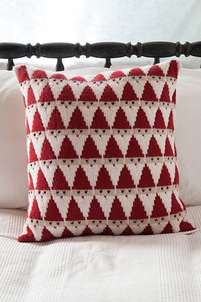 Santa Pillow knit pattern: part of Knit Picks' 12 Weeks of Gifting free knitting patterns.