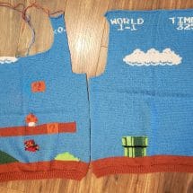 Gerda's UFO is a knitted sweater of the Super Mario Brothers world
