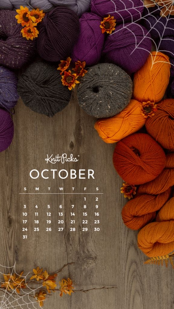 Free Downloadable October 2021 Calendar - The Knit Picks Staff Knitting ...