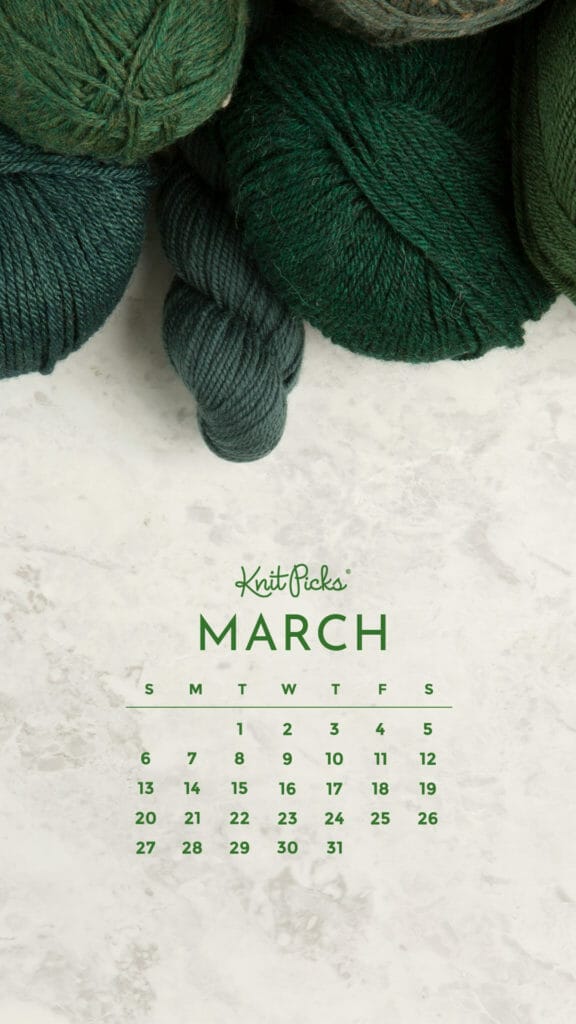 Free Downloadable March 2022 Calendar - The Knit Picks Staff Knitting Blog