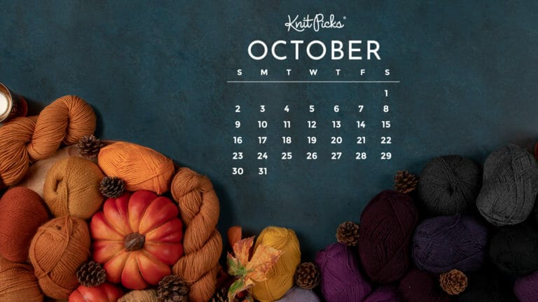 Free Downloadable October 2022 Calendar - The Knit Picks Staff Knitting ...