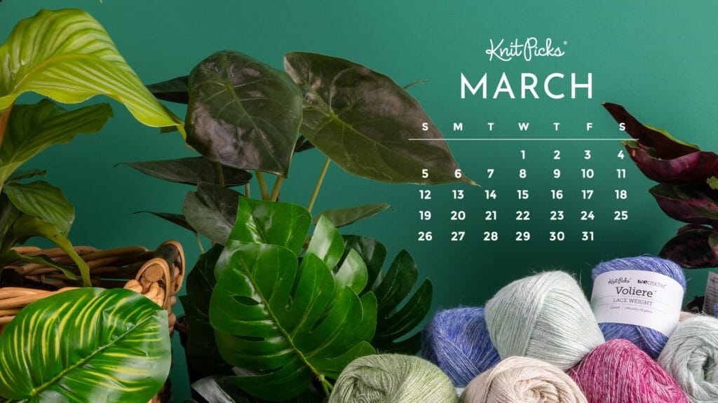 Free Downloadable March 2023 Calendar - The Knit Picks Staff Knitting Blog