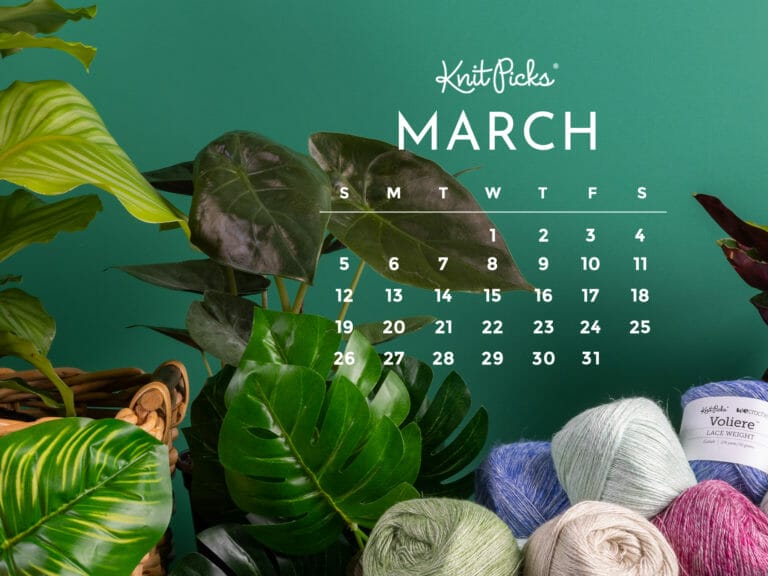 Free Downloadable March 2023 Calendar - The Knit Picks Staff Knitting Blog