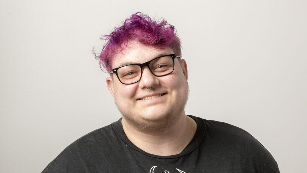 A photo of Remi, a young trans man.