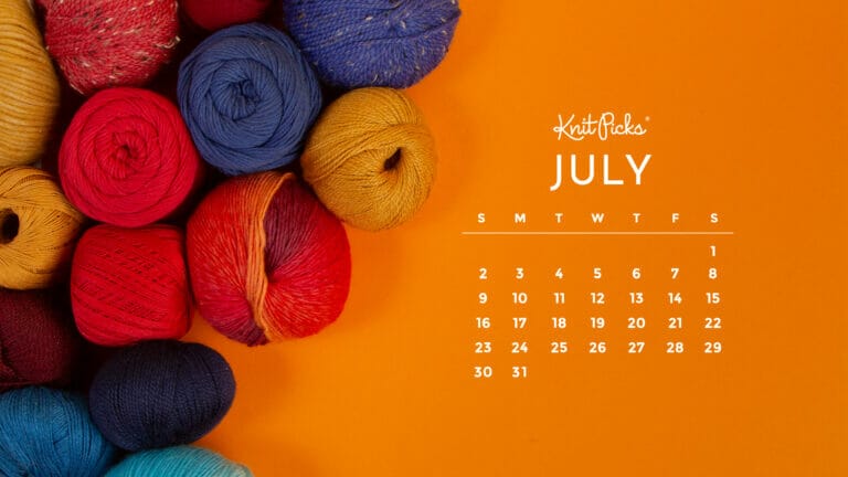 Free Downloadable July 2023 Calendar - The Knit Picks Staff Knitting Blog