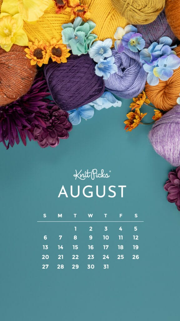 Free Downloadable August 2023 Calendar - The Knit Picks Staff Knitting Blog